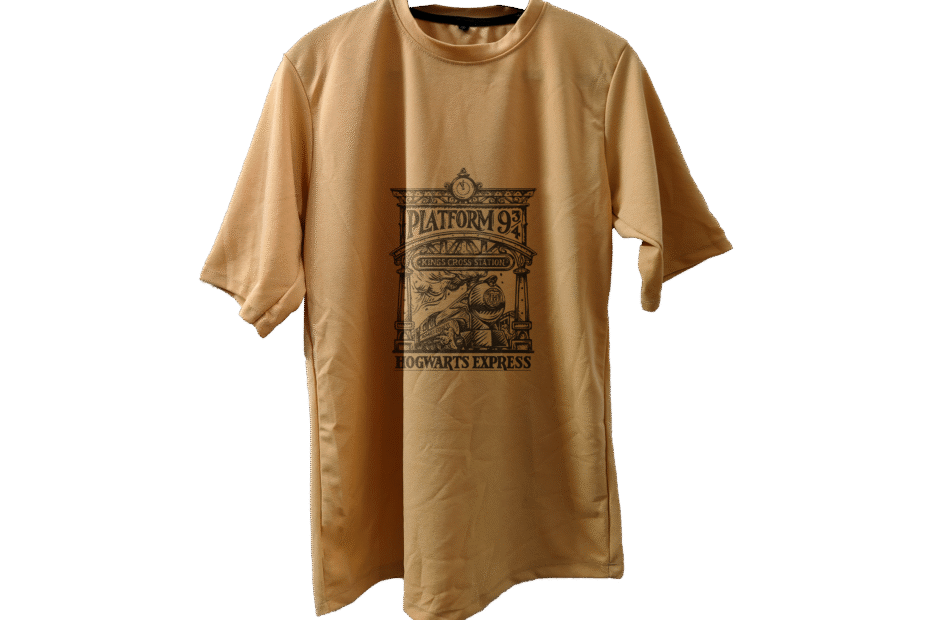 Men’s Oversized Hogwarts Express T-Shirt | Premium Streetwear – Trisholic back view relaxed fit