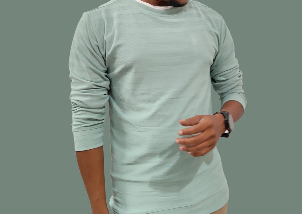 Light Green Full Sleeve Tee – Fresh Style With a Clean, Minimal Comfort Experience