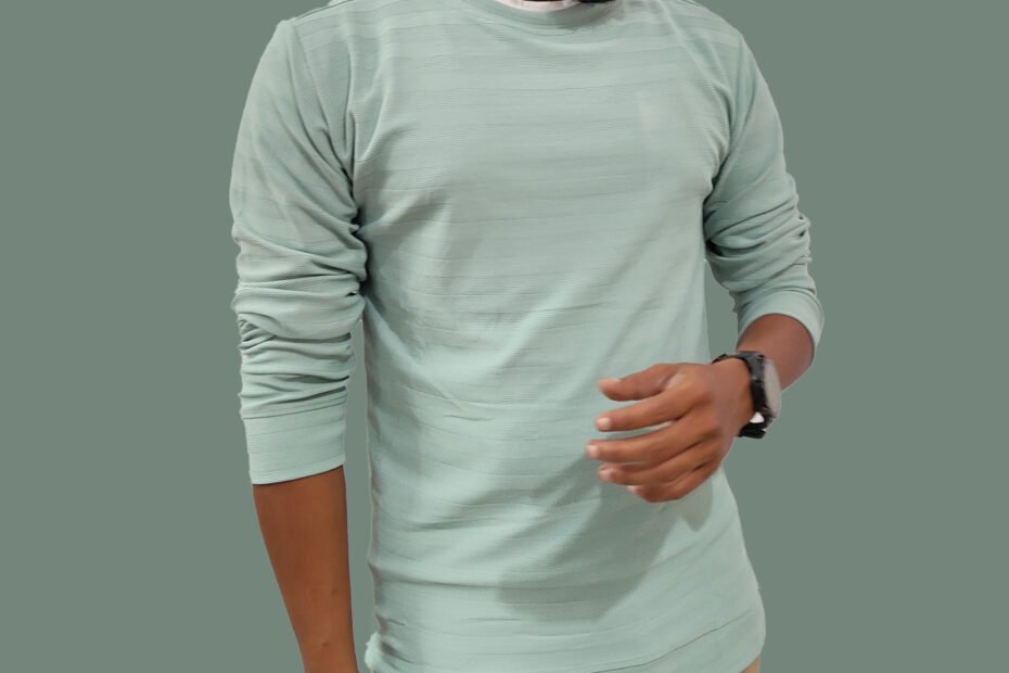 Light Green Full Sleeve Tee – Fresh Style With a Clean, Minimal Comfort Experience