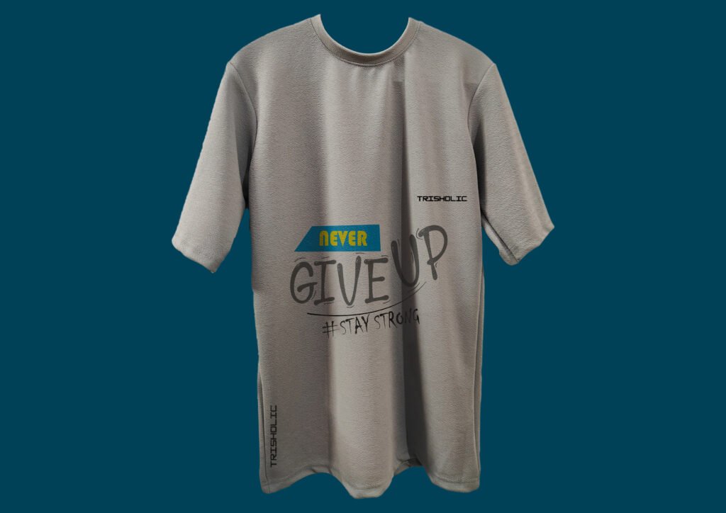 Never Give up Best Motivational Stylish oversize t-shirt | Trisholic